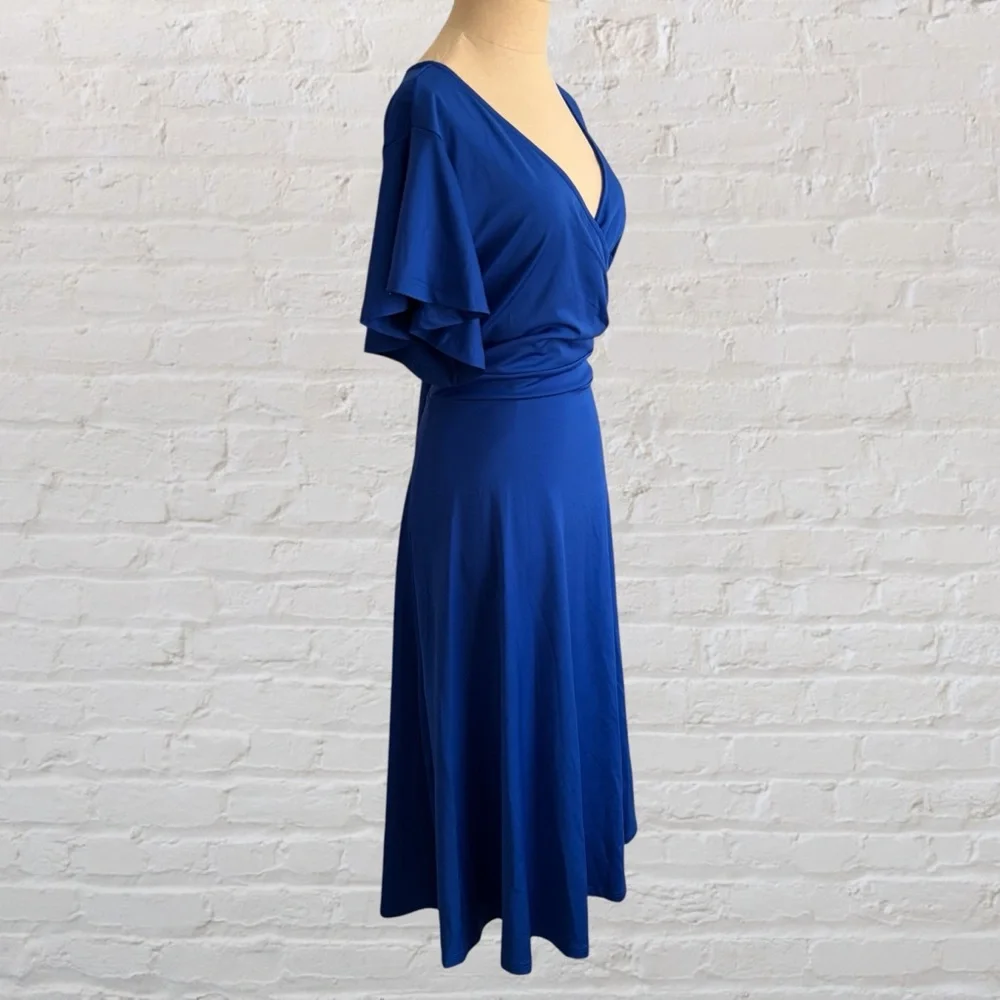 🍓$5 Pick!🍓 Elegant Flutter Sleeve V-Neck Midi Dress